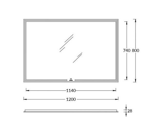 зеркало KERAMA MARAZZI MIO 120
